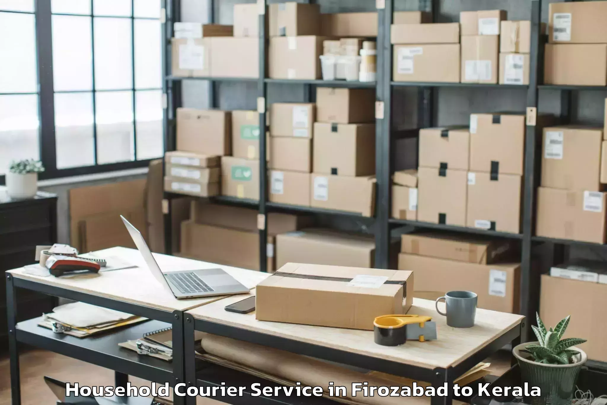 Reliable Firozabad to Haripad Household Courier